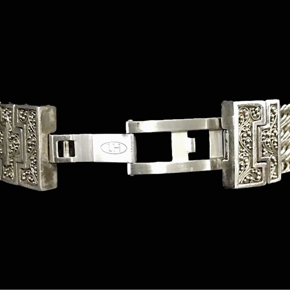 LOIS HILL Round Face Watch Sterling Silver Band Pink Face - Picture 4 of 16